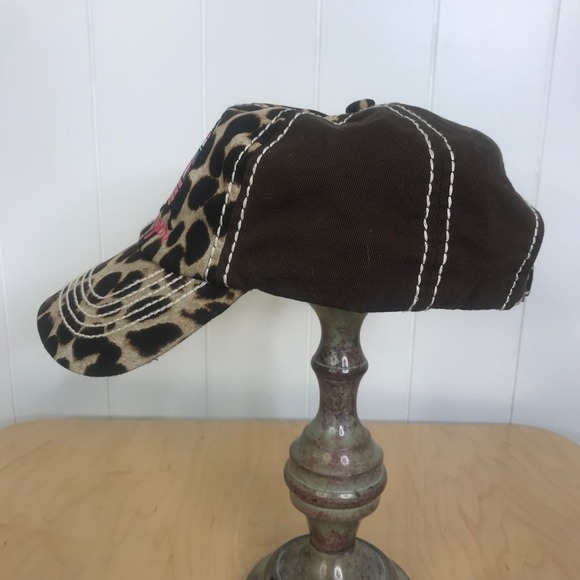 KB ETHOS Vintage Happy Camper Adjustible Animal Print Ball Cap OSFA - Picture 4 of 7